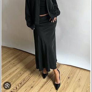 Djerf Avenue Dream Midi Skirt Ash